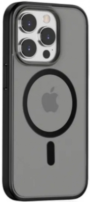 Чехол накладка противоударный Gurdini Shockproof с поддержкой Magsafe для iPhone 15 Pro max (черный)