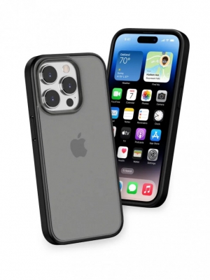 Чехол накладка противоударный Gurdini Shockproof touch series для iPhone 15 Pro (Черный)