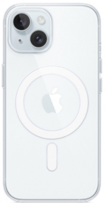 Чехол накладка силиконовый HOCO Premium c поддержкой MagSafe противоударный для Apple iPhone 15 (прозрачный)