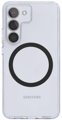 Чехол накладка VLP Puro Case с поддержкой MagSafe для Samsung S24 (прозрачный)
