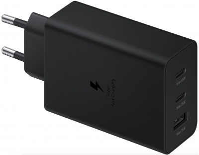 Сетевое зарядное устройство Samsung EP-T6530 2xUSB-C + USB-A/PD 3.0/QC 3.0/65Вт (черное)