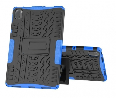 Чехол накладка Hybrid Armor для Xiaomi Pad 5 (черный/голубой)