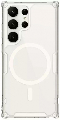 Чехол накладка Nillkin Nature Pro TPU Magnetic Case c поддержкой MagSafe для Samsung Galaxy S23 Ultra (SM-S918) прозрачный