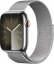 Apple Watch Series 9 Cellular, 45 мм, корпус из нержавеющей стали серебристого цвета, миланский сетчатый браслет серебристого цвета (MRMQ3)