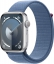 Часы Apple Watch Series 9, 45 мм, корпус из алюминия серебристого цвета, спортивный браслет (loop) цвета «зимний синий» (MR9F3)