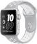 Apple Watch Nike+, Корпус 38 мм из серебристого алюминия, спортивный ремешок Nike цвета «листовое серебро/белый» (MNNQ2)