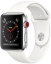 Apple Watch Series 3 Cellular 42мм, корпус из нержавеющей стали, cпортивный ремешок цвета «мягкий белый» (MQK82)