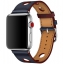 Ремешок Hermès Simple Tour Rallye из кожи Swift цвета Indigo/Rouge H для Apple Watch 42 мм (MRJG2ZM/A)
