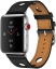 Apple Watch Series 3 Hermès Cellular 42мм, корпус из нержавеющей стали, ремешок Hermès Single Tour Rallye из кожи Gala цвета Noir (MQLU2)