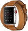 Apple Watch Series 3 Hermès Cellular 38мм, корпус из нержавеющей стали, ремешок Hermès Double Tour из кожи Barenia цвета Fauve (MQLJ2)