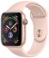 Apple Watch Series 4, 44 мм, корпус из алюминия золотого цвета, спортивный ремешок цвета «розовый песок» (MU6F2)