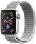 Apple Watch Series 4, 44 мм, корпус из алюминия серебристого цвета, нейлоновый браслет цвета «белая ракушка» (MU6C2)