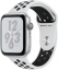 Apple Watch Nike+ Series 4, 44 мм, корпус из алюминия серебристого цвета, спортивный ремешок Nike цвета «чистая платина/чёрный» (MU6K2)