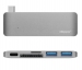 Адаптер Deppa 72217 с разъемом USB-C для MacBook 5 в 1 (серебро)
