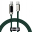 Кабель с нейлоновой оплеткой Baseus Display Fast Charging Data Cable Type-C to Type-C 100W СATSK-C06 с дисплеем 2метра (зеленый)