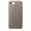 Чехол клип-кейс кожаный Apple Leather Case для iPhone 7/8, платиново-серый цвет (MQH62ZM/A)