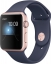 Apple Watch Series 1, Корпус 42 мм из алюминия цвета «розовое золото», спортивный ремешок тёмно‑синего цвета (MNNM2)