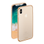 Чехол клип-кейс Deppa Gel Plus матовый для iPhone X с рамкой (золотой)
