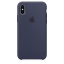 Чехол клип-кейс силиконовый Apple Silicone Case для iPhone X, тёмно-синий цвет (MQT32ZM/A)