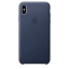 Чехол клип-кейс кожаный Apple Leather Case для iPhone XS Max, тёмно-синий цвет (MRWU2ZM/A)