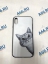 Чехол клип-кейс силиконовый CTI для Apple iPhone Xs Max выглядывающий кот (белый)