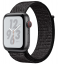 Apple Watch Nike+ Series 4, 44 мм Cellular, корпус из алюминия цвета «серый космос», нейлоновый браслет Nike чёрного цвета (MTXD2)