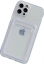 Чехол накладка силиконовый CTI для Apple iPhone 12 Pro (6.1) с защитой объектива камеры и карманом для карт (прозрачный)