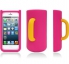 Силиконовый чехол кружка для iPhone 5/5S Mug Case, розовый-желтый