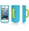 Силиконовый чехол кружка для iPhone 5/5S Mug Case, голубой-желтый