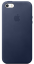 Кожаный чехол для iPhone SE, тёмно-синий цвет