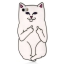 Чехол клип-кейс силиконовый для Apple iPhone 5/5s/SE кот Lord Nermal (белый)
