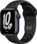 Часы Apple Watch Series 7, 41 мм, корпус из алюминия цвета «тёмная ночь», спортивный ремешок Nike цвета «антрацитовый/чёрный» (MKN43)