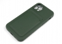 Чехол накладка силиконовый CTI для Apple iPhone 12 Pro (6.1) с защитой объектива камеры и карманом для карт (зеленый) купить
