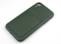 Чехол накладка силиконовый CTI для Apple iPhone XR (6.1) с защитой объектива камеры и карманом для карт (зеленый) Екатеринбург