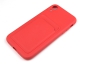 Чехол накладка силиконовый CTI для Apple iPhone XR (6.1) с защитой объектива камеры и карманом для карт (красный) цена
