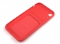 Чехол накладка силиконовый CTI для Apple iPhone XR (6.1) с защитой объектива камеры и карманом для карт (красный) купить