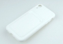Чехол накладка силиконовый CTI для Apple iPhone XR (6.1) с защитой объектива камеры и карманом для карт (белый) цена