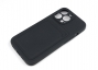 Чехол накладка силиконовый CTI для Apple iPhone 13 Pro (6.1) с защитой объектива камеры и карманом для карт (черный) цена