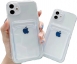 Чехол накладка силиконовый CTI для Apple iPhone 12 (6.1) с защитой объектива камеры и карманом для карт (прозрачный) Екатеринбург