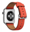 Apple Watch Корпус 38 мм, нержавеющая сталь, ремешок красного цвета с классической пряжкой (MMF82) цена