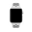Спортивный ремешок Nike цвета «чистая платина/чёрный» для Apple Watch 38 мм, размеры S/M и M/L (MQWH2ZM/A) цена