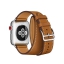 Ремешок Hermès Double Tour Médor из кожи Barénia цвета Fauve для Apple Watch 38 мм, размер L (MMME2ZM/A) цена