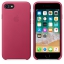Чехол клип-кейс кожаный Apple Leather Case для iPhone 7/8, цвет «розовая фуксия» (MQHG2ZM/A) Екатеринбург