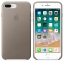 Чехол клип-кейс кожаный Apple Leather Case для iPhone 7 Plus/8 Plus, платиново-серый цвет (MQHJ2ZM/A) цена