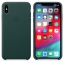 Чехол клип-кейс кожаный Apple Leather Case для iPhone XS Max, цвет «зелёный лес» (MTEV2ZM/A) цена