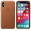 Чехол клип-кейс кожаный Apple Leather Case для iPhone XS, золотисто-коричневый цвет (MRWP2ZM/A) купить