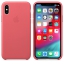 Чехол клип-кейс кожаный Apple Leather Case для iPhone XS, цвет «розовый пион» (MTEU2ZM/A) купить