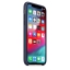 Чехол клип-кейс силиконовый Apple Silicone Case для iPhone XS, тёмно-синий цвет (MRW92ZM/A) цена