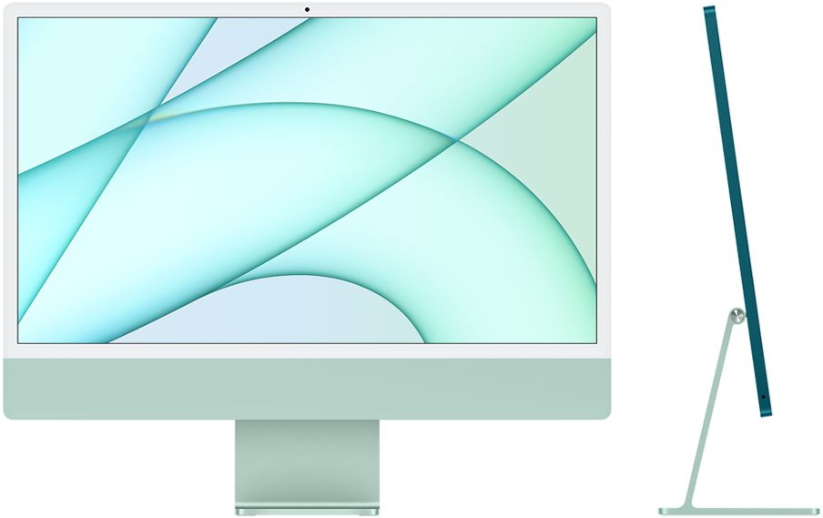Моноблок Apple iMac 24" с дисплеем Retina 4,5K, M1 (7-core GPU), 8 ГБ, 256 ГБ зелёный (MJV83) 2021