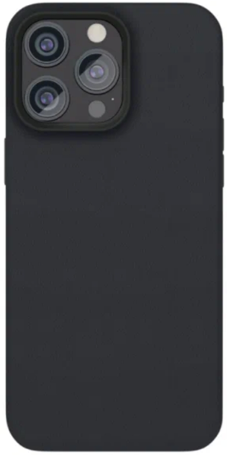 Чехол накладка из экокожи VLP Ecopelle Case с поддержкой MagSafe для iPhone 15 Pro (черный)